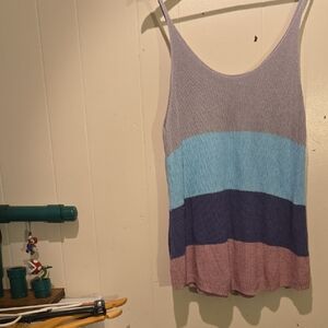 Stylish Colorblock Heavy Weight Knit  100% Viscose Camisole